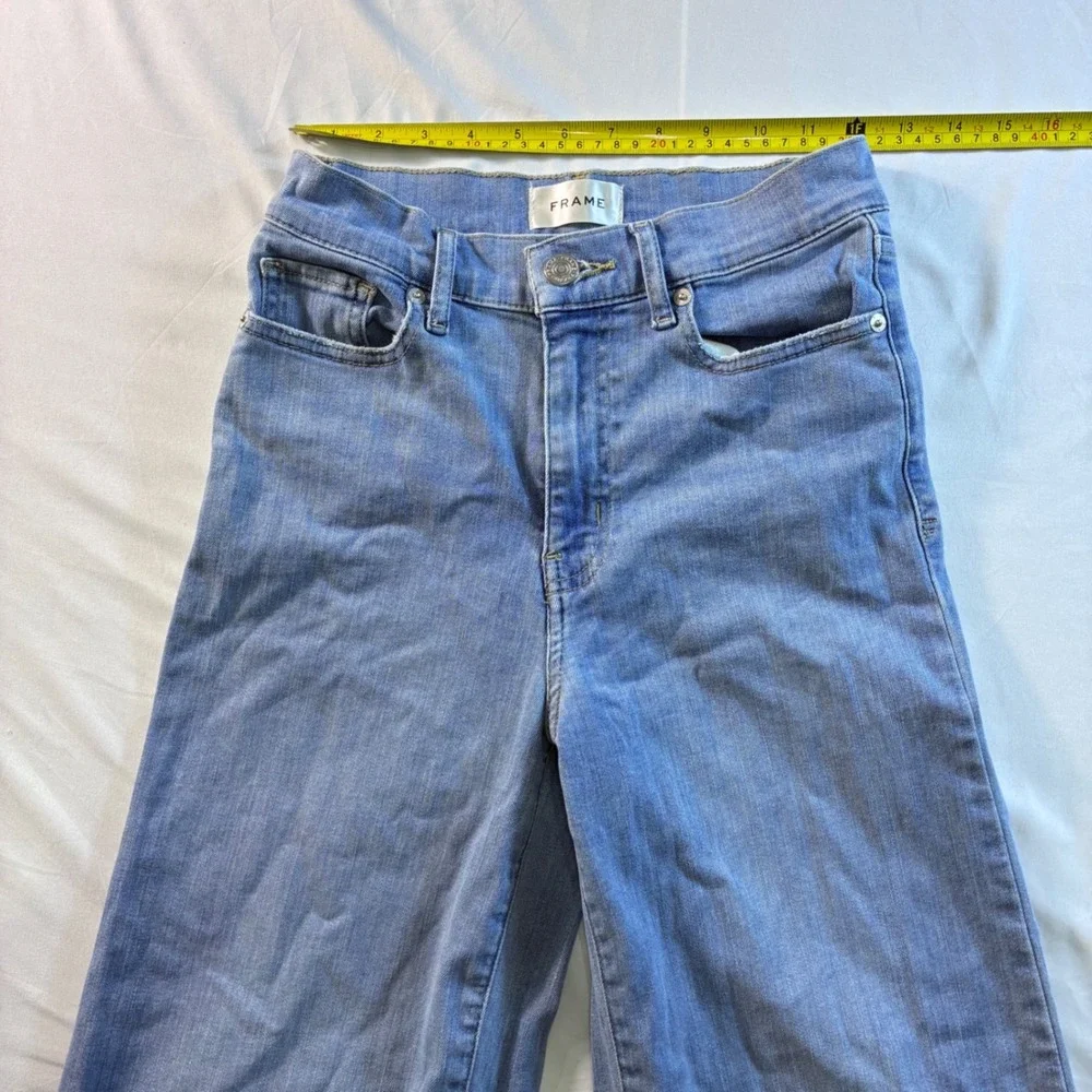 FRAME Le High Wide Leg Jeans Integrity Blue Wash Size 25 OPLSP291